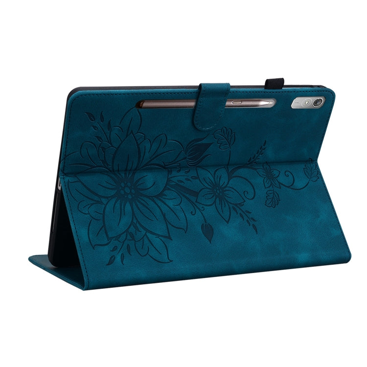 For Lenovo Tab P11 Pro Gen 2 11.2 Lily Embossed Leather Tablet Case