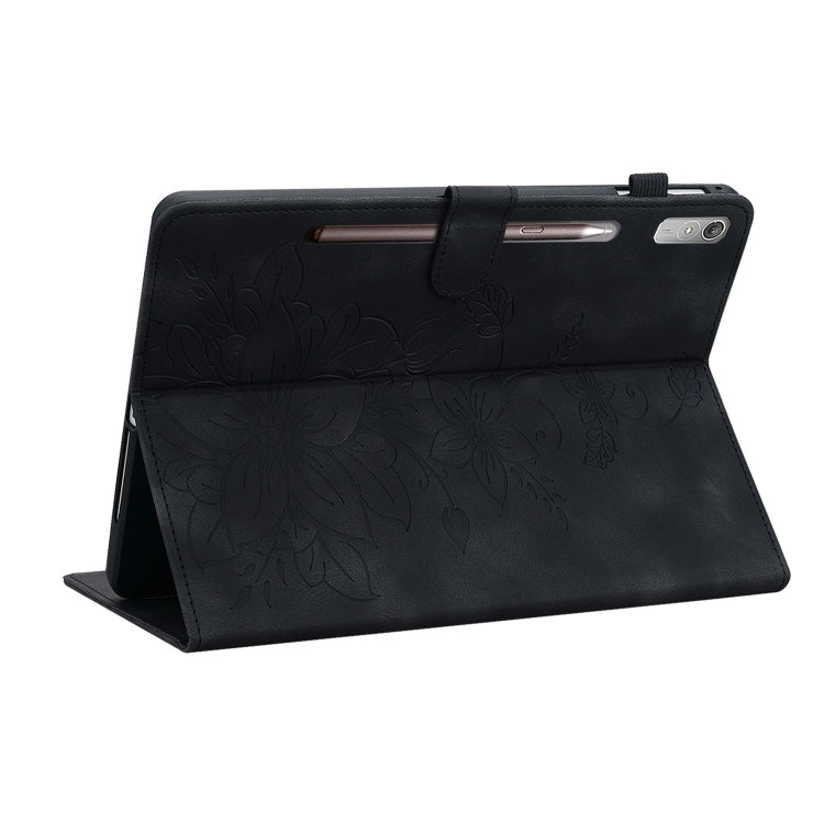 For Lenovo Tab P11 Pro Gen 2 11.2 Lily Embossed Leather Tablet Case