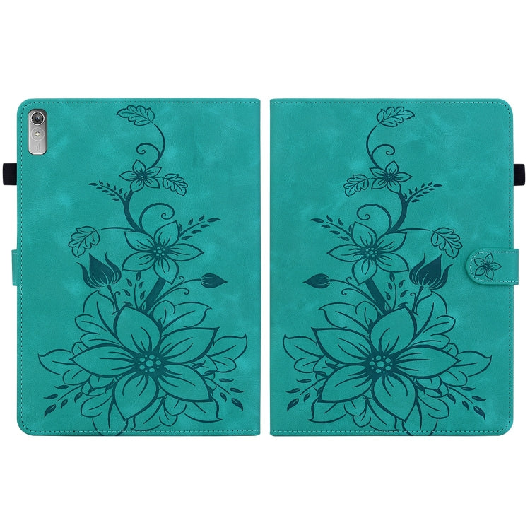 For Lenovo Tab P11 Gen 2 11.5 Lily Embossed Leather Tablet Case