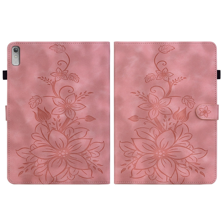 For Lenovo Tab P11 Gen 2 11.5 Lily Embossed Leather Tablet Case