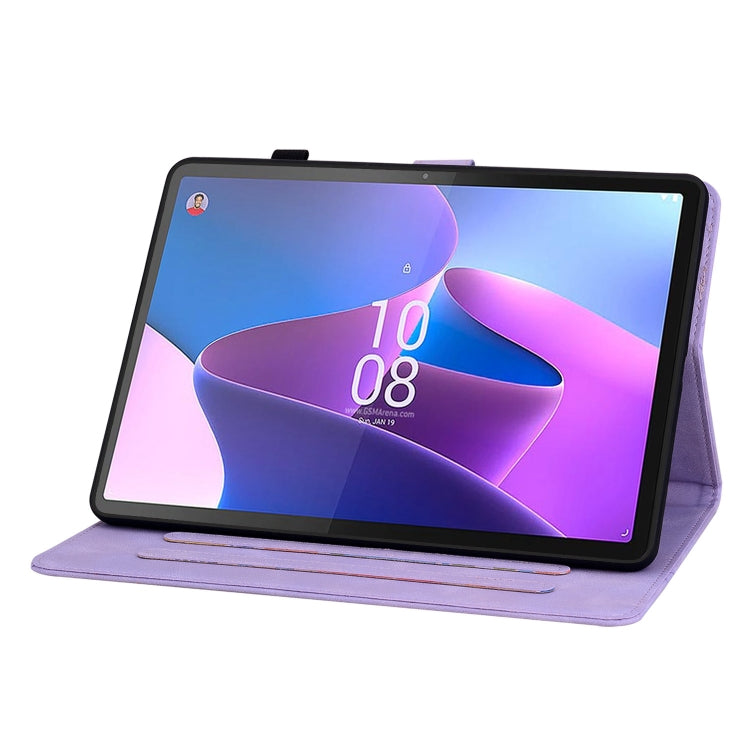 For Lenovo Tab P11 Gen 2 11.5 Lily Embossed Leather Tablet Case