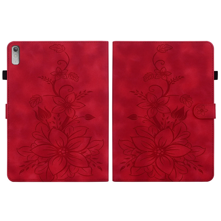 For Lenovo Tab P11 Gen 2 11.5 Lily Embossed Leather Tablet Case