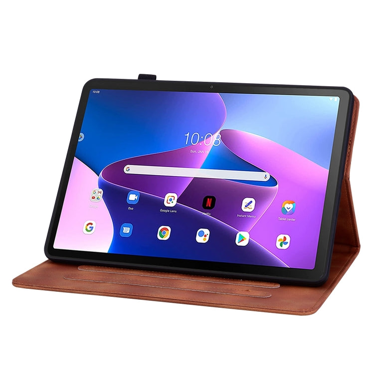For Lenovo Tab M10 Plus 10.6 3rd Gen Lily Embossed Leather Tablet Case