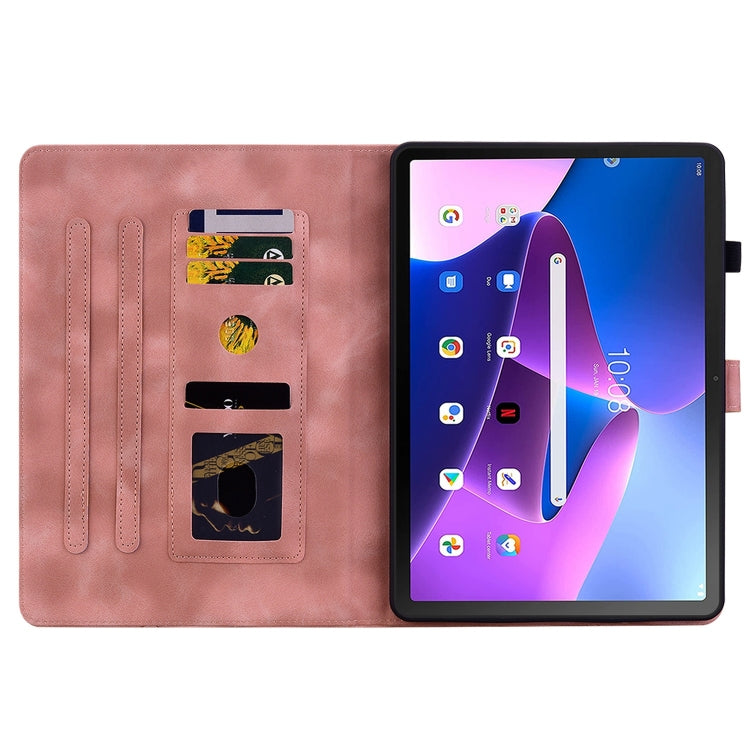For Lenovo Tab M10 Plus 10.6 3rd Gen Lily Embossed Leather Tablet Case