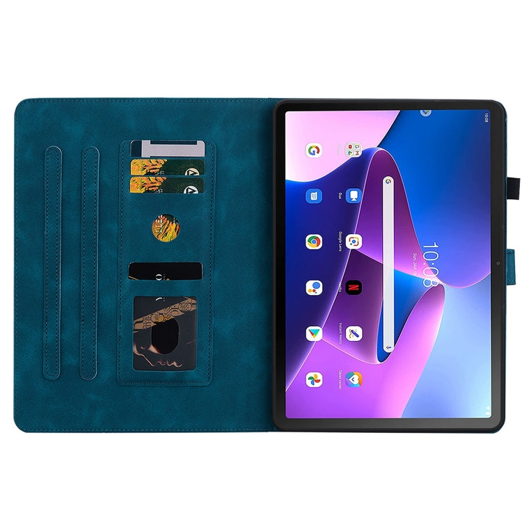 For Lenovo Tab M10 Plus 10.6 3rd Gen Lily Embossed Leather Tablet Case