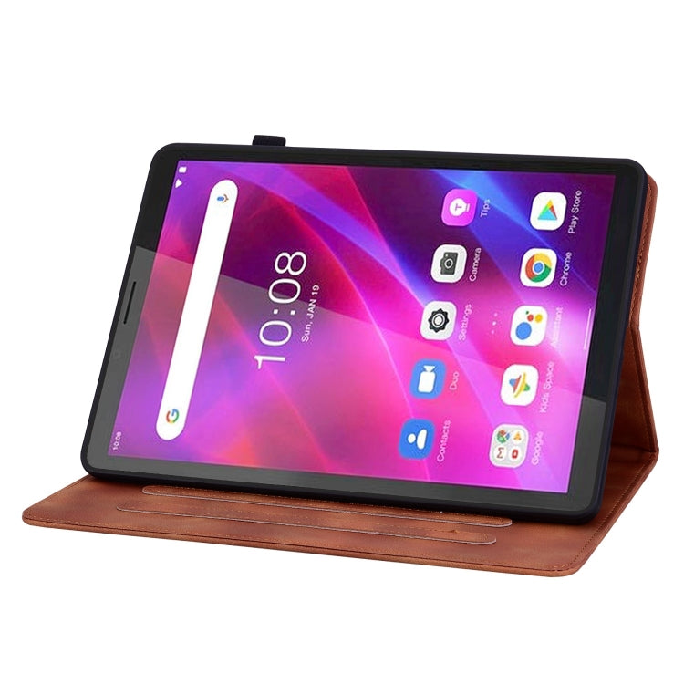 For Lenovo Tab M7 3rd Gen Lily Embossed Leather Tablet Case