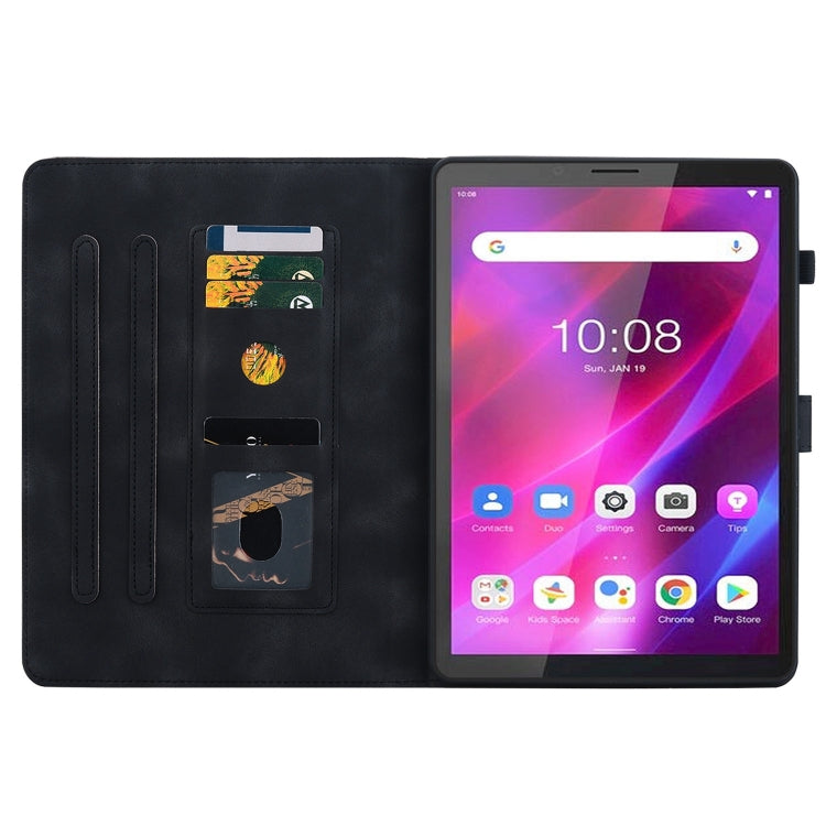 For Lenovo Tab M7 3rd Gen Lily Embossed Leather Tablet Case