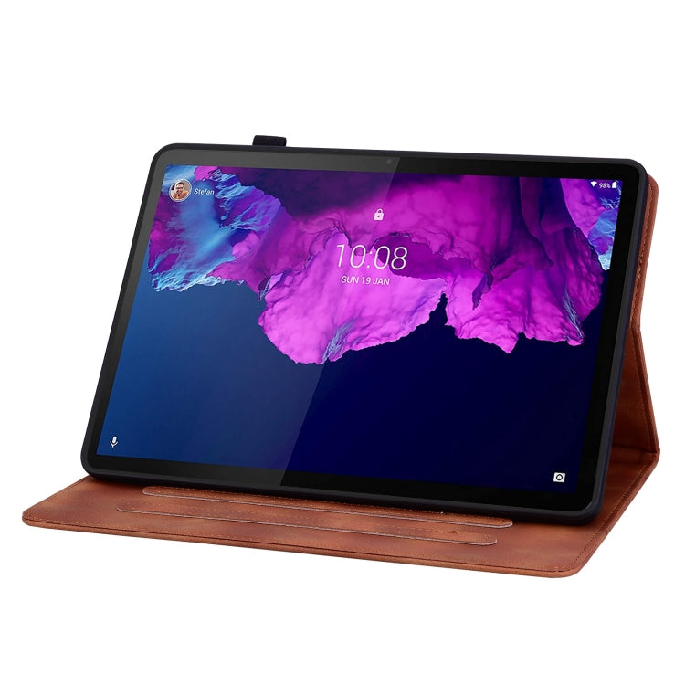 For Lenovo Tab P11 /Xiaoxin Pad Plus Lily Embossed Leather Tablet Case
