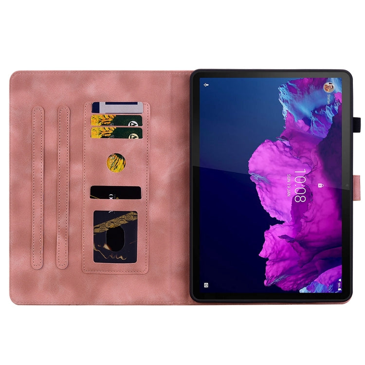 For Lenovo Tab P11 /Xiaoxin Pad Plus Lily Embossed Leather Tablet Case