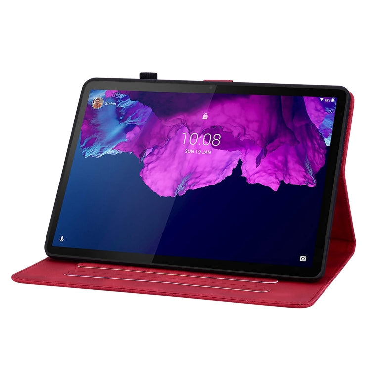 For Lenovo Tab P11 /Xiaoxin Pad Plus Lily Embossed Leather Tablet Case