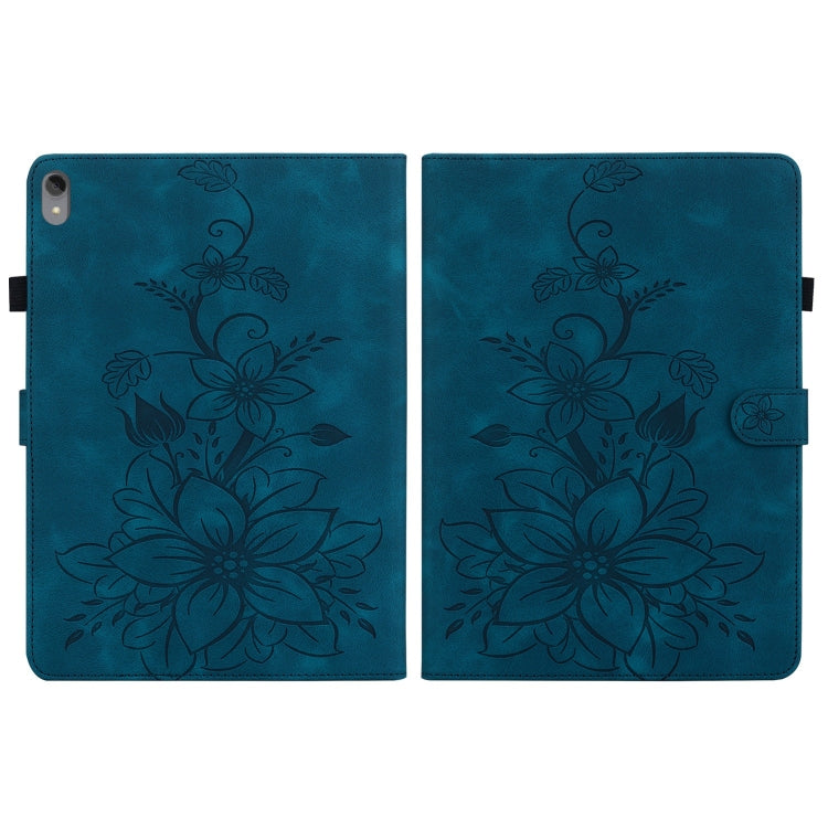 For Lenovo Tab P11 /Xiaoxin Pad Plus Lily Embossed Leather Tablet Case