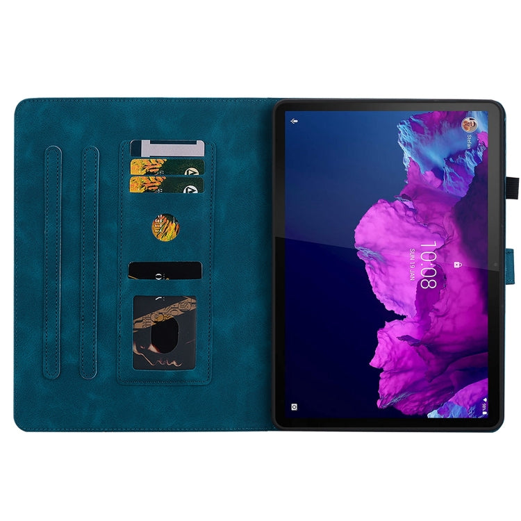 For Lenovo Tab P11 /Xiaoxin Pad Plus Lily Embossed Leather Tablet Case