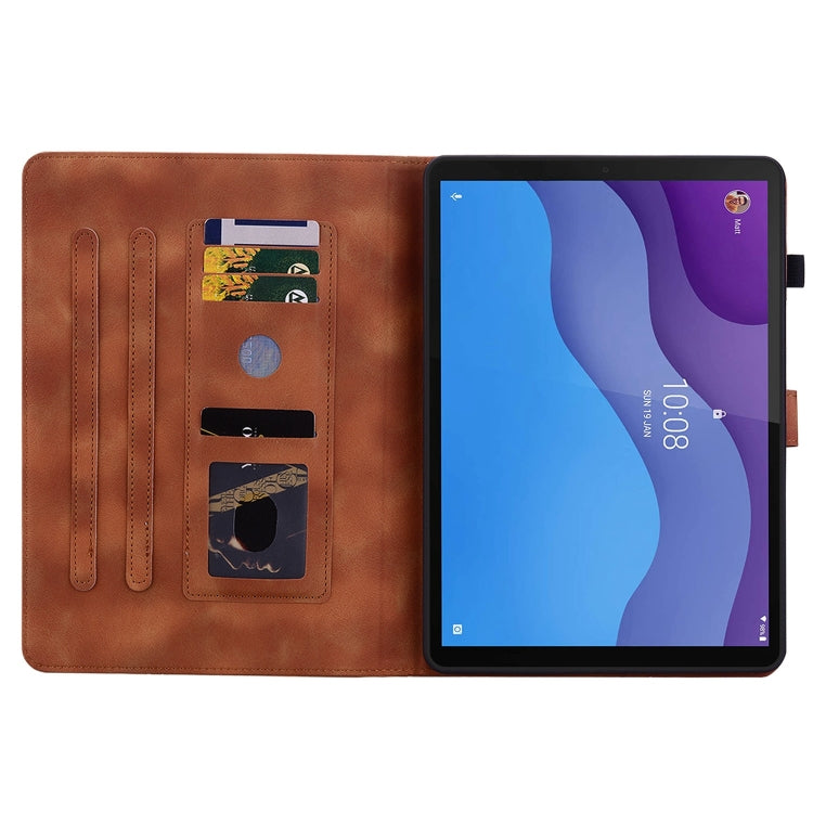 For Lenovo Tab M10 HD Gen2 Lily Embossed Leather Tablet Case