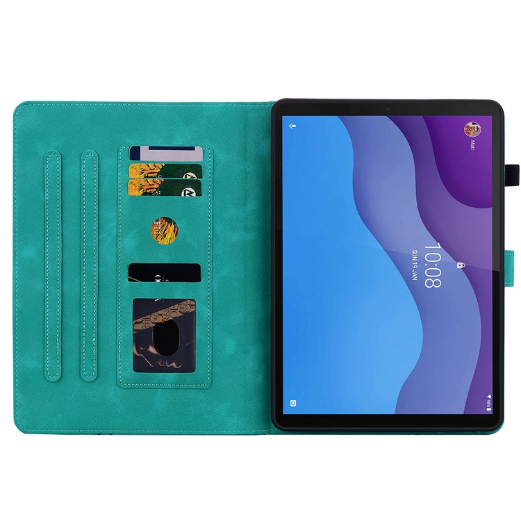 For Lenovo Tab M10 HD Gen2 Lily Embossed Leather Tablet Case