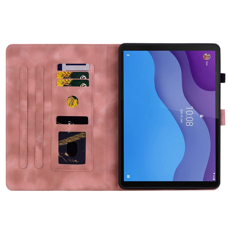 For Lenovo Tab M10 HD Gen2 Lily Embossed Leather Tablet Case
