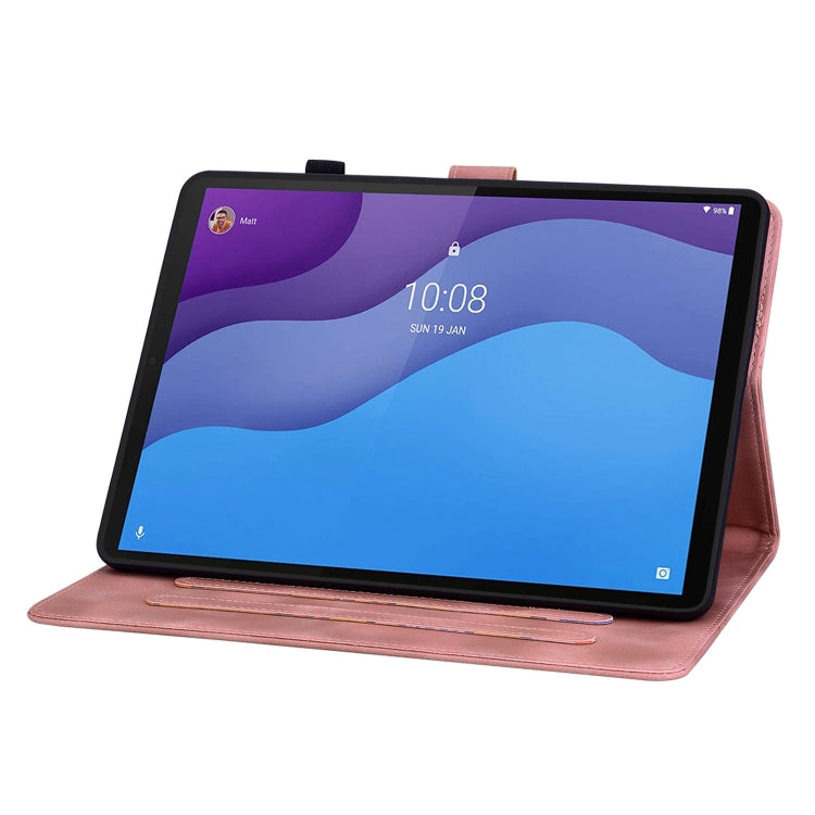 For Lenovo Tab M10 HD Gen2 Lily Embossed Leather Tablet Case