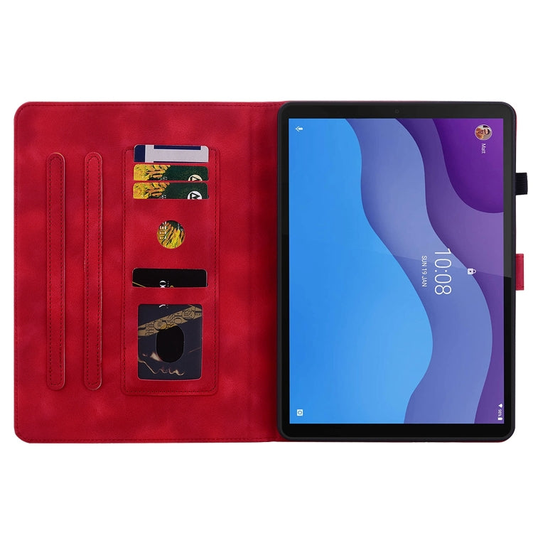 For Lenovo Tab M10 HD Gen2 Lily Embossed Leather Tablet Case