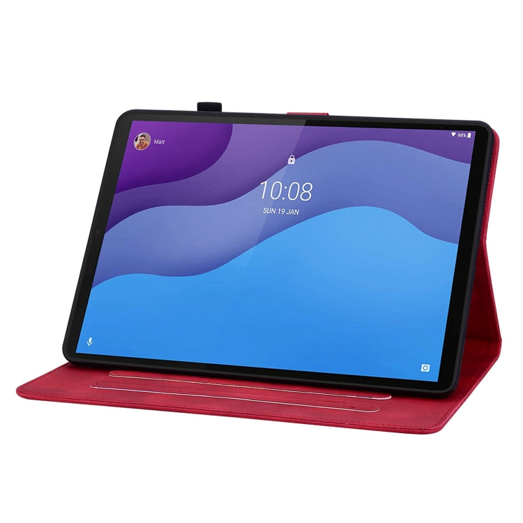 For Lenovo Tab M10 HD Gen2 Lily Embossed Leather Tablet Case