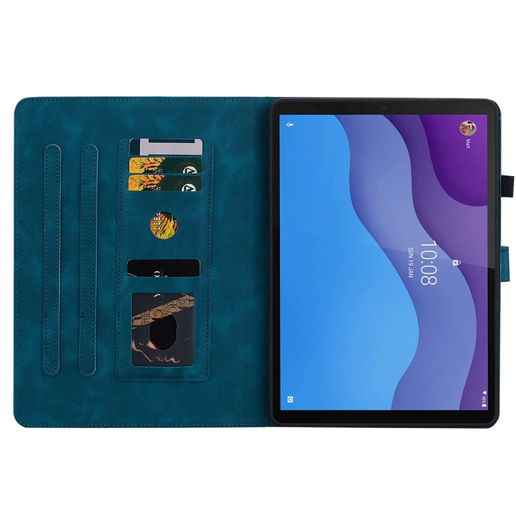 For Lenovo Tab M10 HD Gen2 Lily Embossed Leather Tablet Case