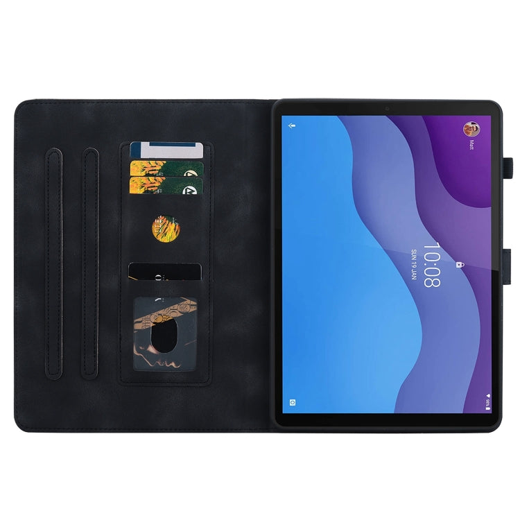 For Lenovo Tab M10 HD Gen2 Lily Embossed Leather Tablet Case