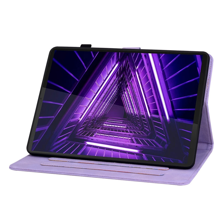 For Lenovo M10 Plus 10.3 Lily Embossed Leather Tablet Case