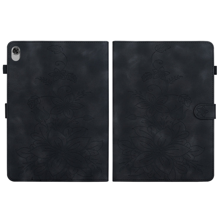 For Lenovo M10 Plus 10.3 Lily Embossed Leather Tablet Case