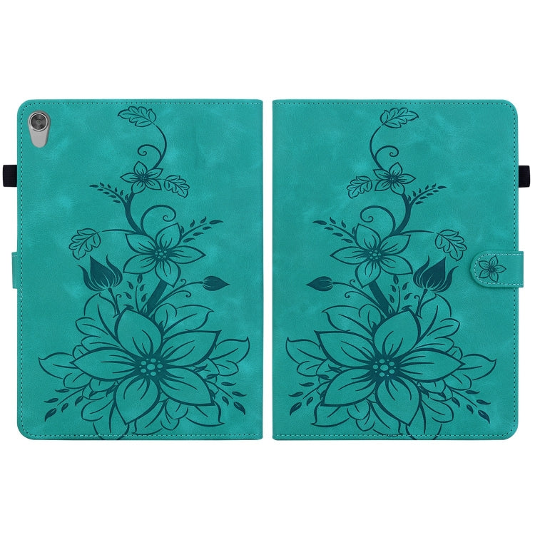 For Lenovo Tab M8 HD 8.0 Lily Embossed Leather Tablet Case