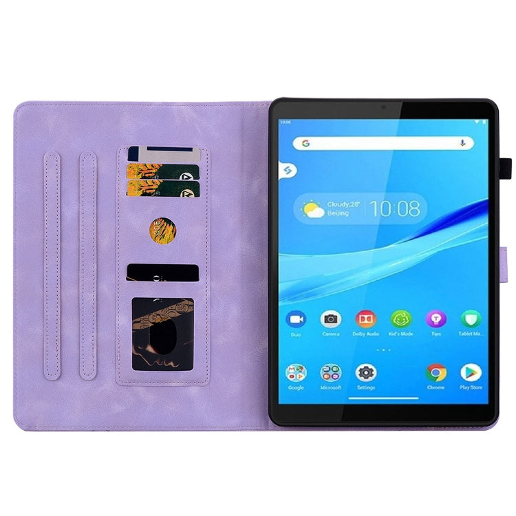 For Lenovo Tab M8 HD 8.0 Lily Embossed Leather Tablet Case