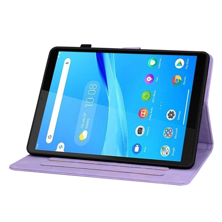 For Lenovo Tab M8 HD 8.0 Lily Embossed Leather Tablet Case