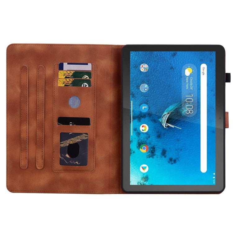 For Lenovo Tab M10 X605 /M10 HD X505 Lily Embossed Leather Tablet Case