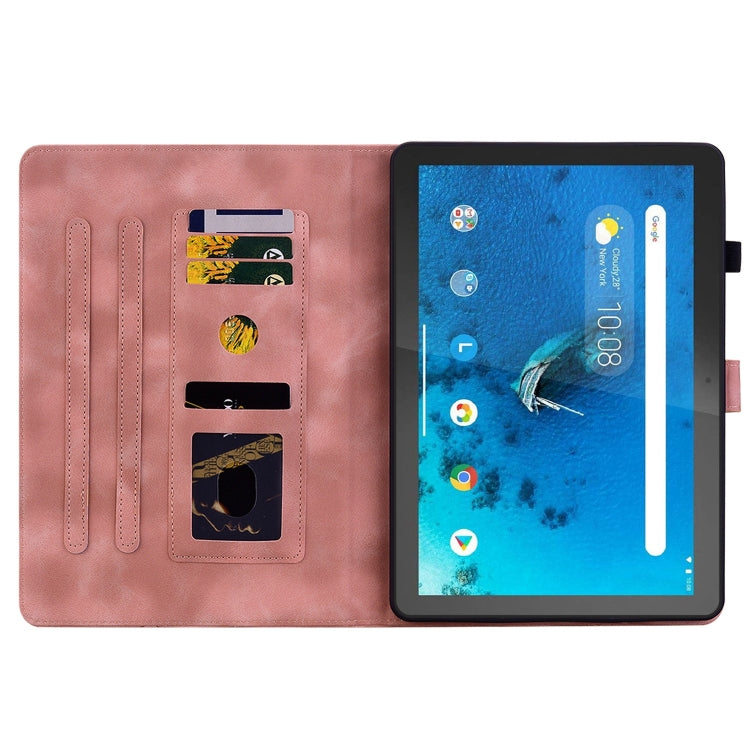 For Lenovo Tab M10 X605 /M10 HD X505 Lily Embossed Leather Tablet Case