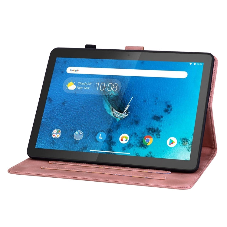 For Lenovo Tab M10 X605 /M10 HD X505 Lily Embossed Leather Tablet Case