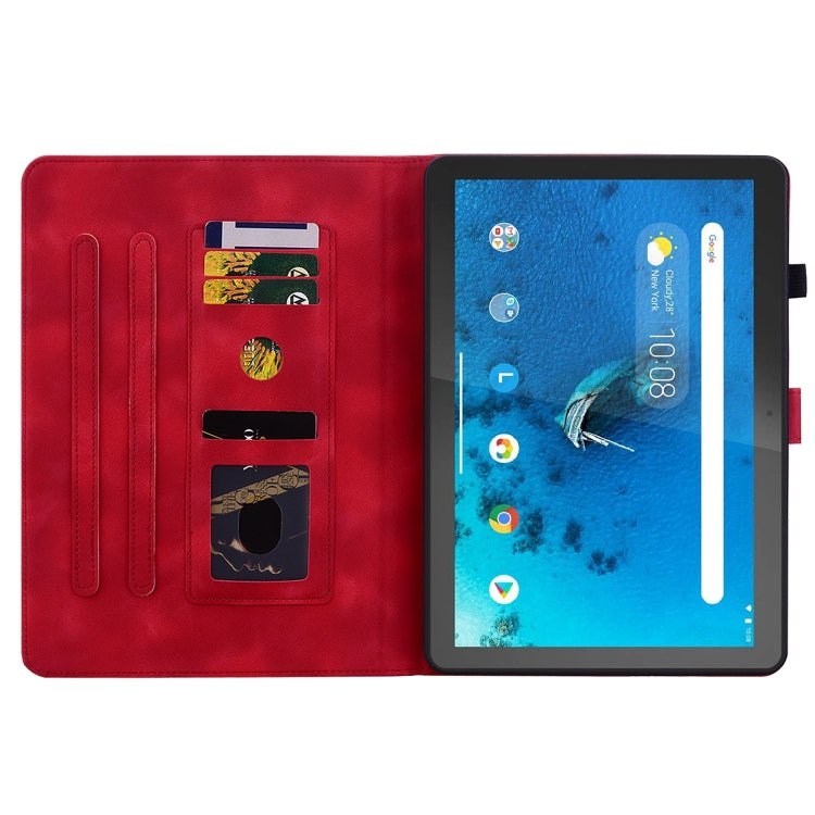 For Lenovo Tab M10 X605 /M10 HD X505 Lily Embossed Leather Tablet Case