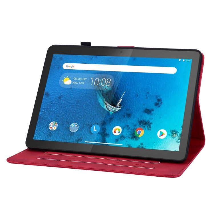 For Lenovo Tab M10 X605 /M10 HD X505 Lily Embossed Leather Tablet Case