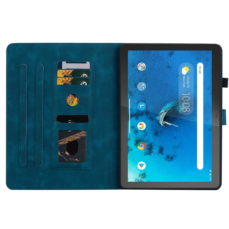 For Lenovo Tab M10 X605 /M10 HD X505 Lily Embossed Leather Tablet Case