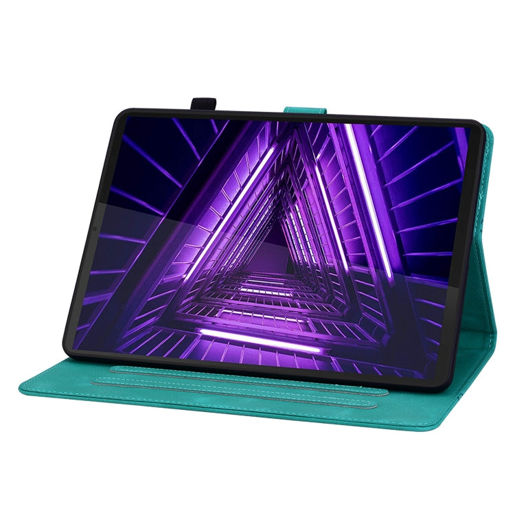 For Lenovo Tab K10 Lily Embossed Leather Tablet Case