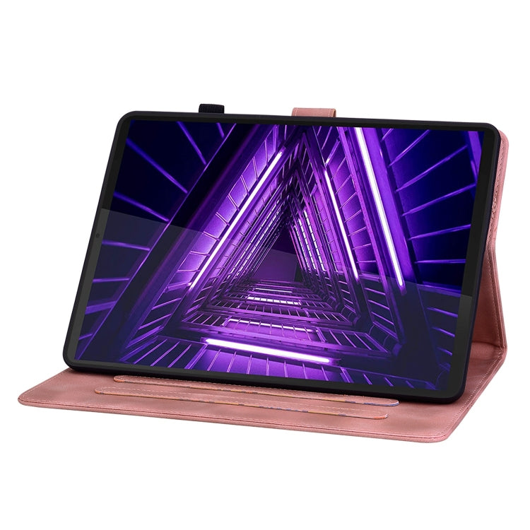For Lenovo Tab K10 Lily Embossed Leather Tablet Case