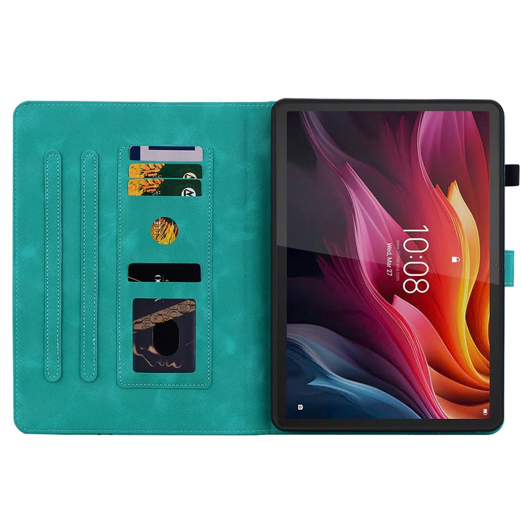 For Lenovo Tab K11 Plus Lily Embossed Leather Tablet Case