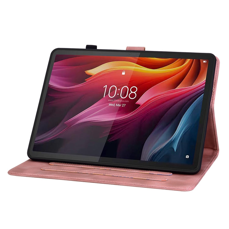 For Lenovo Tab K11 Plus Lily Embossed Leather Tablet Case