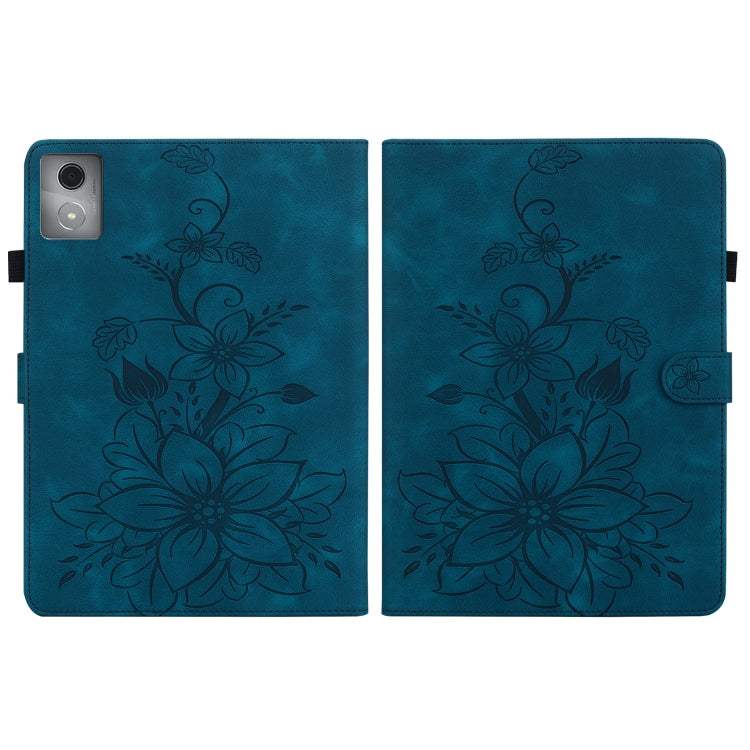 For Lenovo Tab K11 Plus Lily Embossed Leather Tablet Case