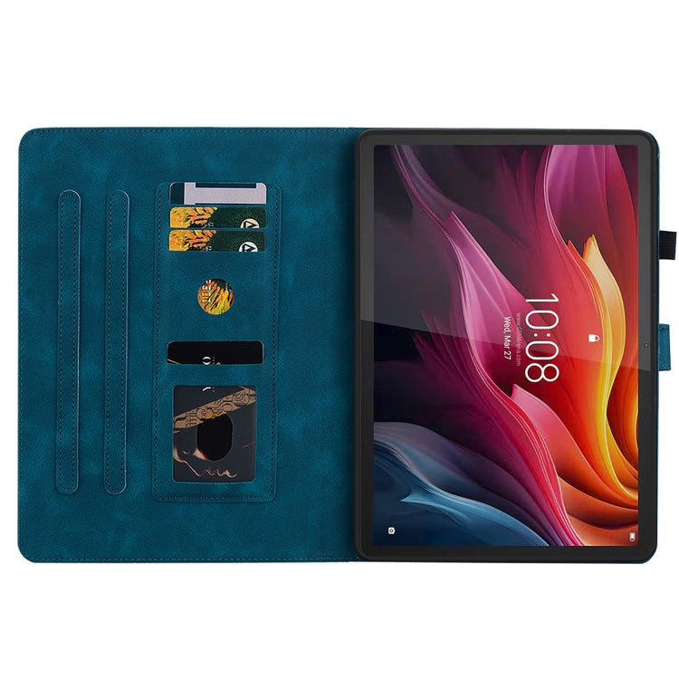 For Lenovo Tab K11 Plus Lily Embossed Leather Tablet Case