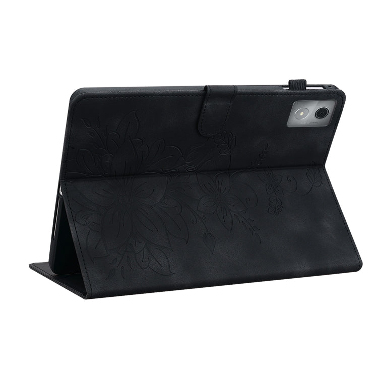 For Lenovo Tab K11 Plus Lily Embossed Leather Tablet Case