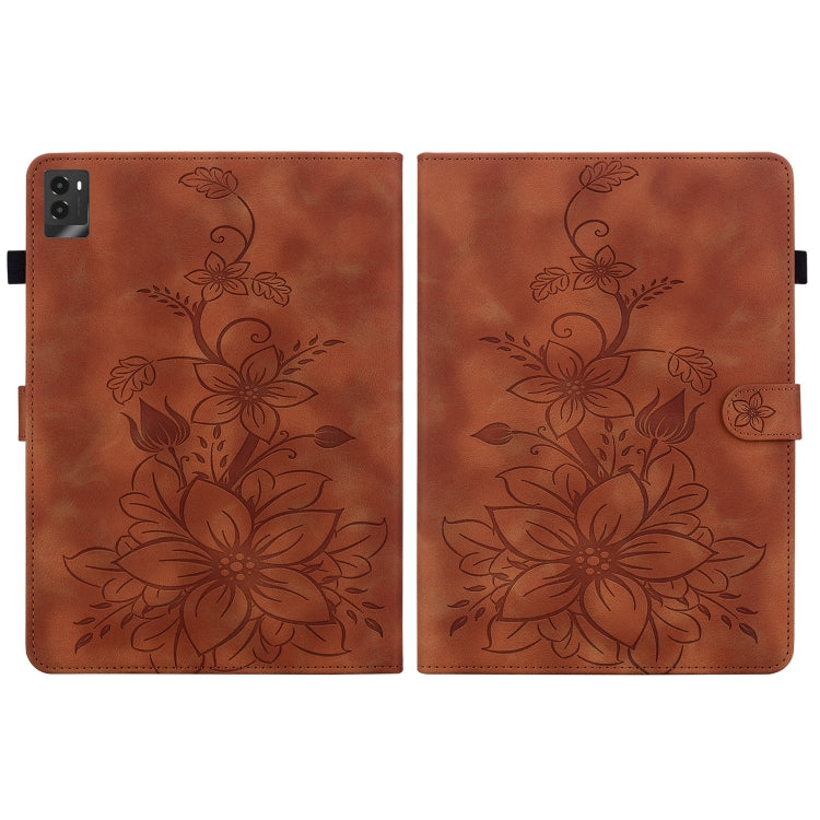 For Lenovo Legion Y700 2025 Lily Embossed Leather Tablet Case