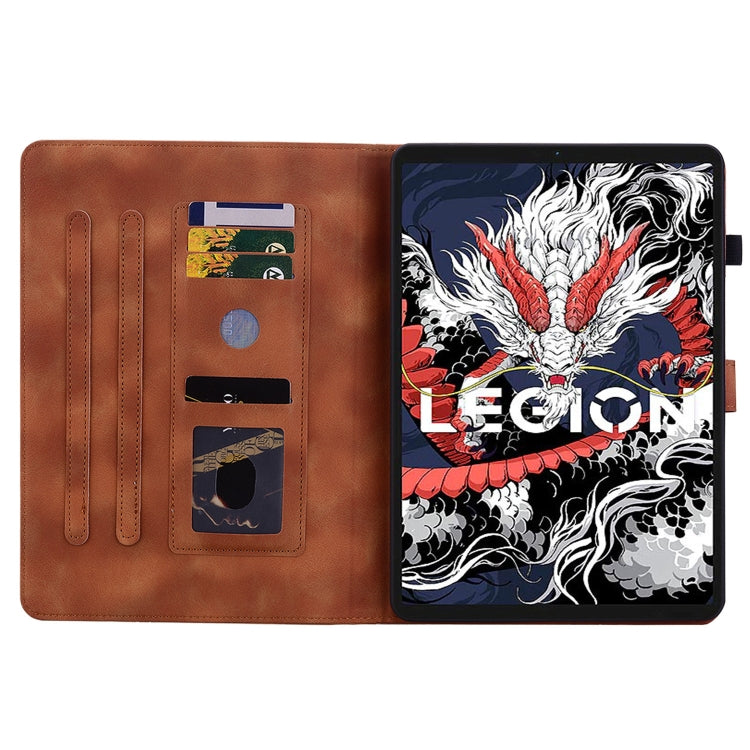 For Lenovo Legion Y700 2025 Lily Embossed Leather Tablet Case