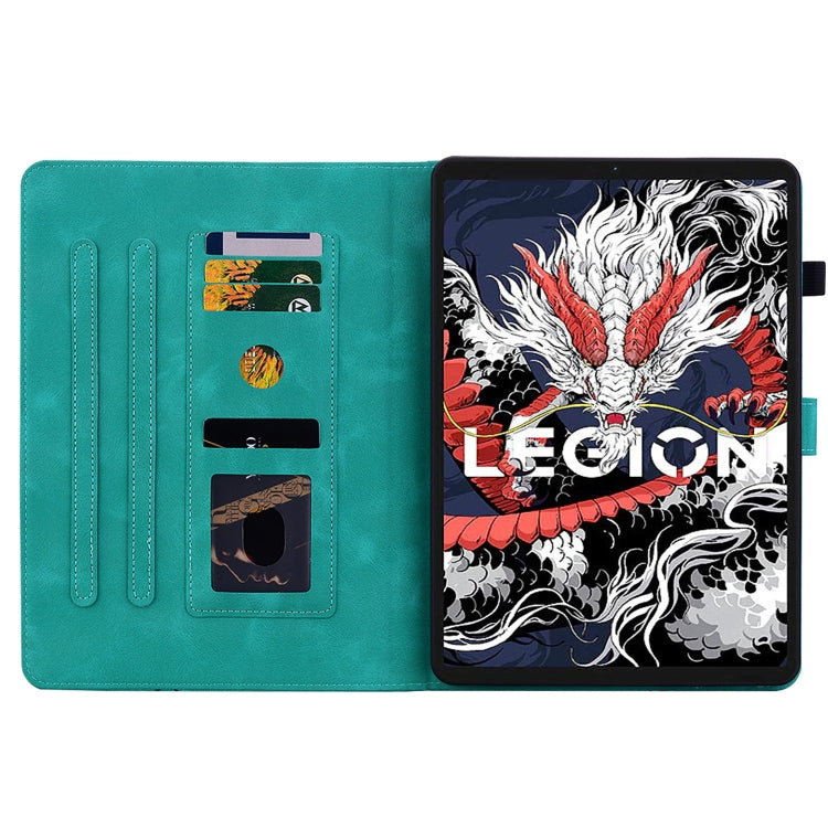 For Lenovo Legion Y700 2025 Lily Embossed Leather Tablet Case