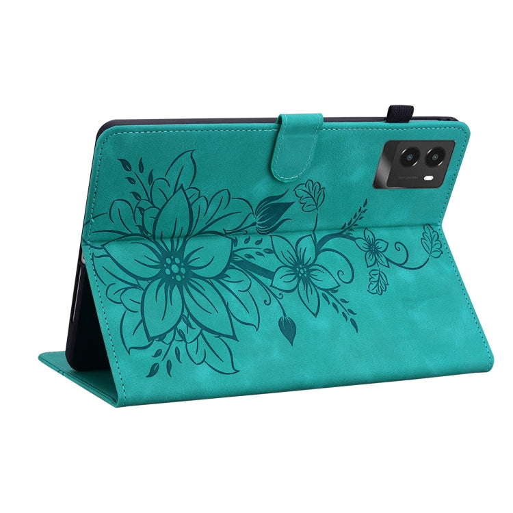 For Lenovo Legion Y700 2025 Lily Embossed Leather Tablet Case