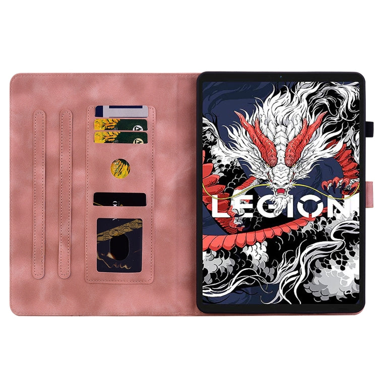 For Lenovo Legion Y700 2025 Lily Embossed Leather Tablet Case