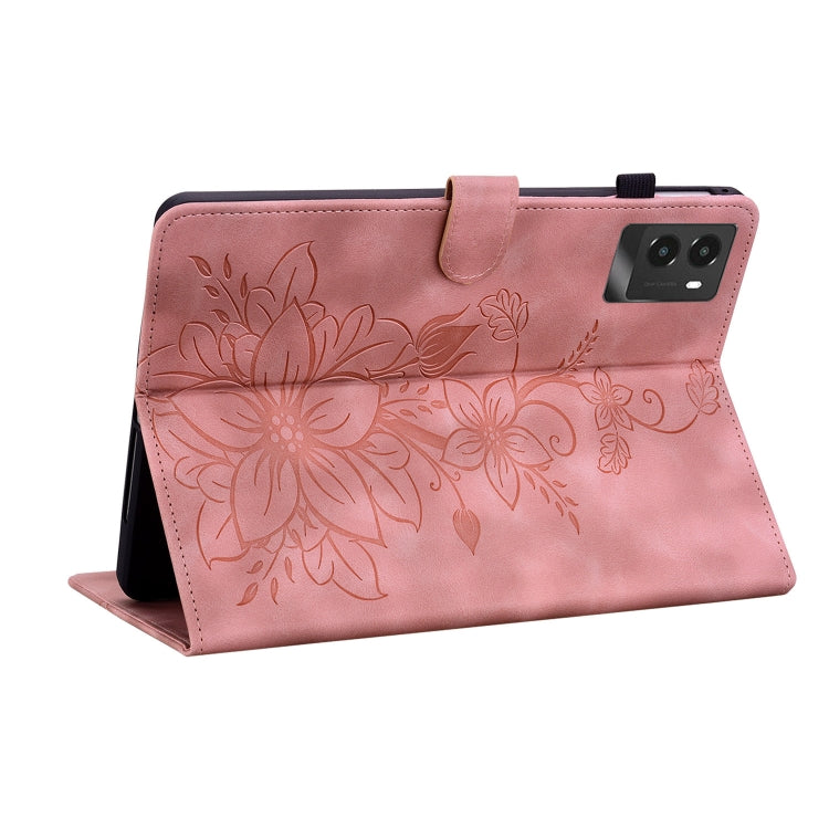 For Lenovo Legion Y700 2025 Lily Embossed Leather Tablet Case