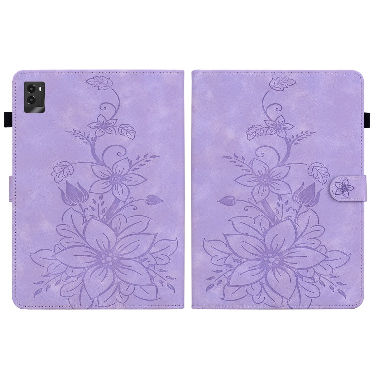 For Lenovo Legion Y700 2025 Lily Embossed Leather Tablet Case