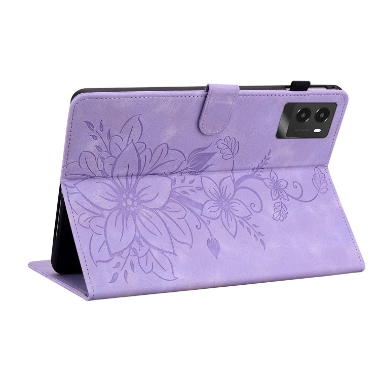 For Lenovo Legion Y700 2025 Lily Embossed Leather Tablet Case